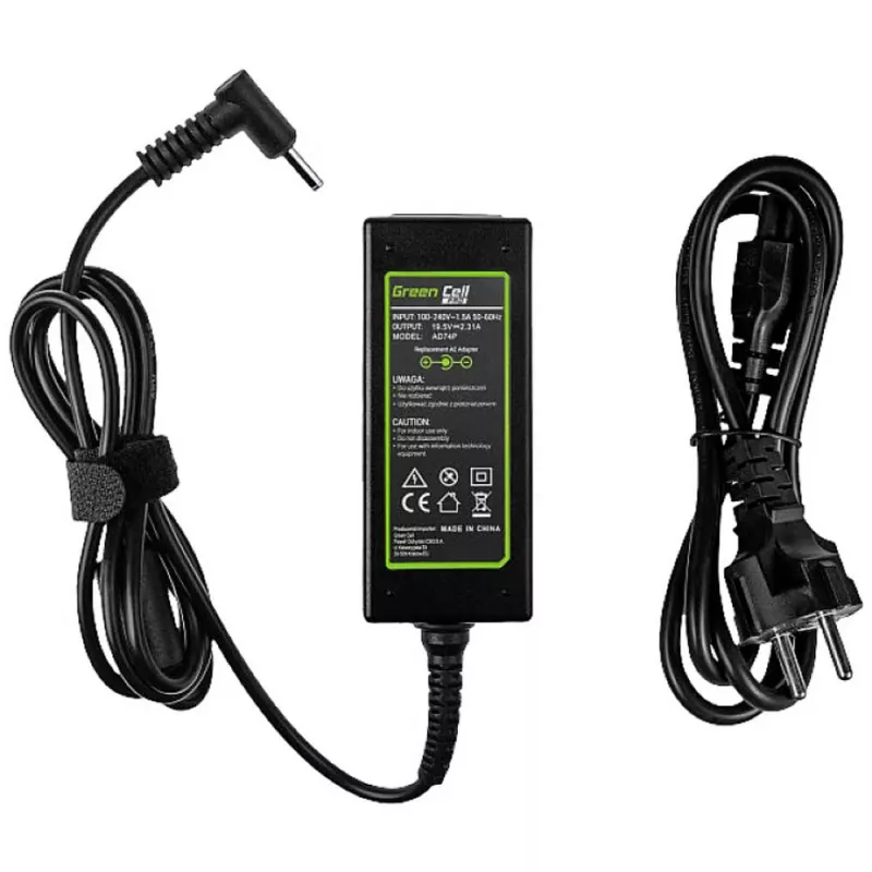 Green Cell AD74P 45W 19,5V 2,31A nešiojamojo kompiuterio maitinimo adapteris, juodas