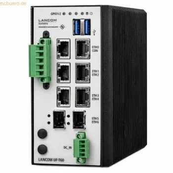 LANCOM R&S Unified Firewall UF-T60 - Ugniasienė - 7 prievadai - GigE - nuolatinės srovės maitinimas