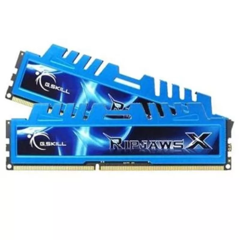 G.Skill 16GB Ripjaws X dviejų kanalų atminties rinkinys - mėlyna (2x 8GB, DDR3 1600MHz, 1,5V, F3-1600C9D-16GXM, XMP paruoštas)