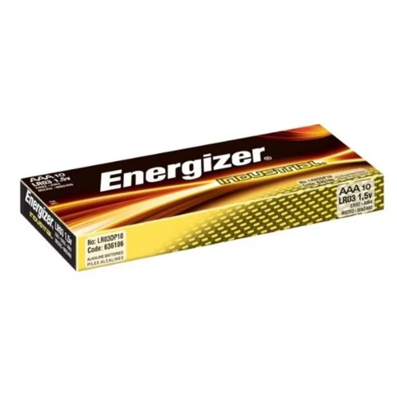Energizer Industrial AA šarminės baterijos – 6 pakuotės po 10 vnt. + 6 pakuotės po 10 vnt. nemokamai