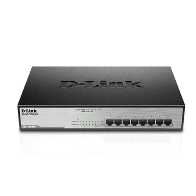 Nevaldomas jungiklis D-Link DGS-1008MP 8 prievadų Gigabit PoE stalinis