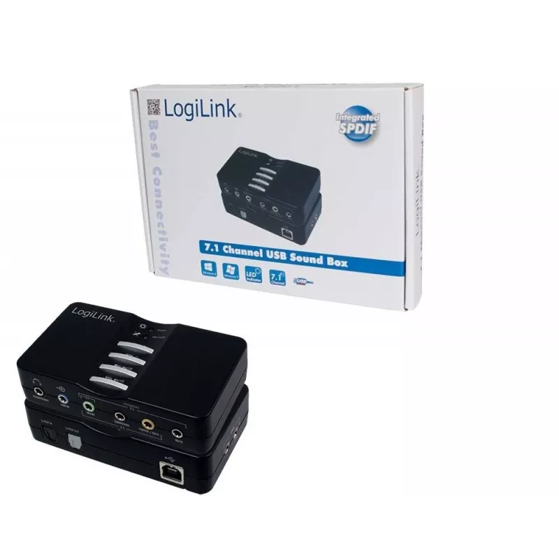 LogiLink USB garso dėžutė Dolby 7.1 8 kanalų