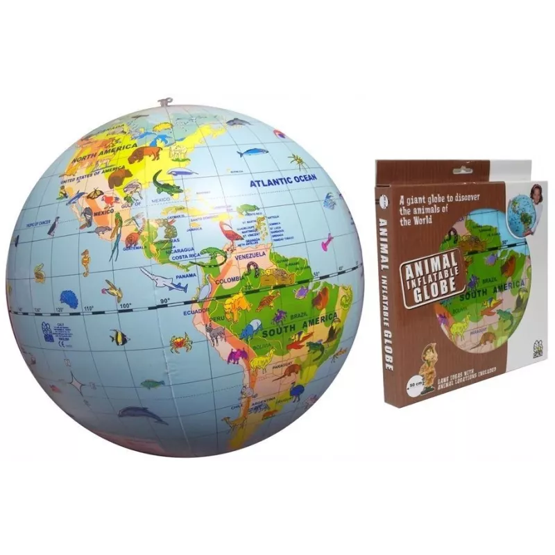Caly Animal Globe Maxi Pasaulio Gaublys 50 cm, Įvairiaspalvis