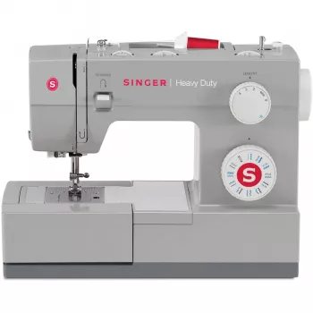 Automatinė siuvimo mašina SINGER SMC4423 — 23 siūlės modeliai, 5 mm siūlės ilgis, 1 žingsnio sagos skylutė, laisva rankovė, elektrinė