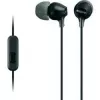 Sony MDR-EX15AP laidinės ausinės, 8–22000 Hz, skambučiams/muzikai, 3 g, juodos