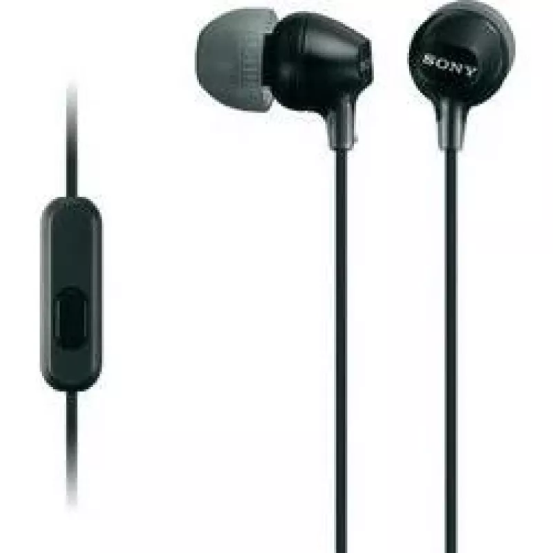 Sony MDR-EX15AP laidinės ausinės, 8–22000 Hz, skambučiams/muzikai, 3 g, juodos