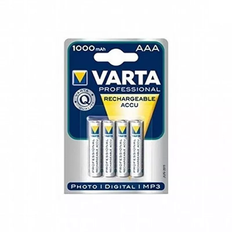 VARTA HR03 AAA įkraunamos baterijos Accu Power 1000 mAh 05703 4 vnt. Žalia, Geltona