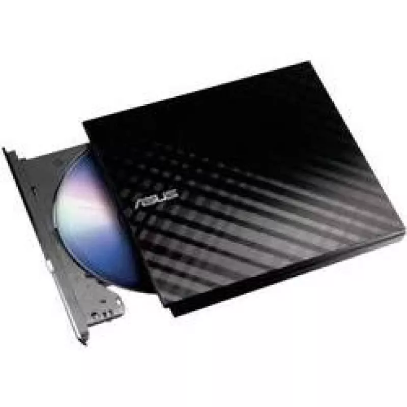 Išorinis DVD±RW optinis įrenginys ASUS SDRW-08D2S-U Lite, USB 2.0, juodas, 24x CD / 8x DVD, 142×142×20 mm