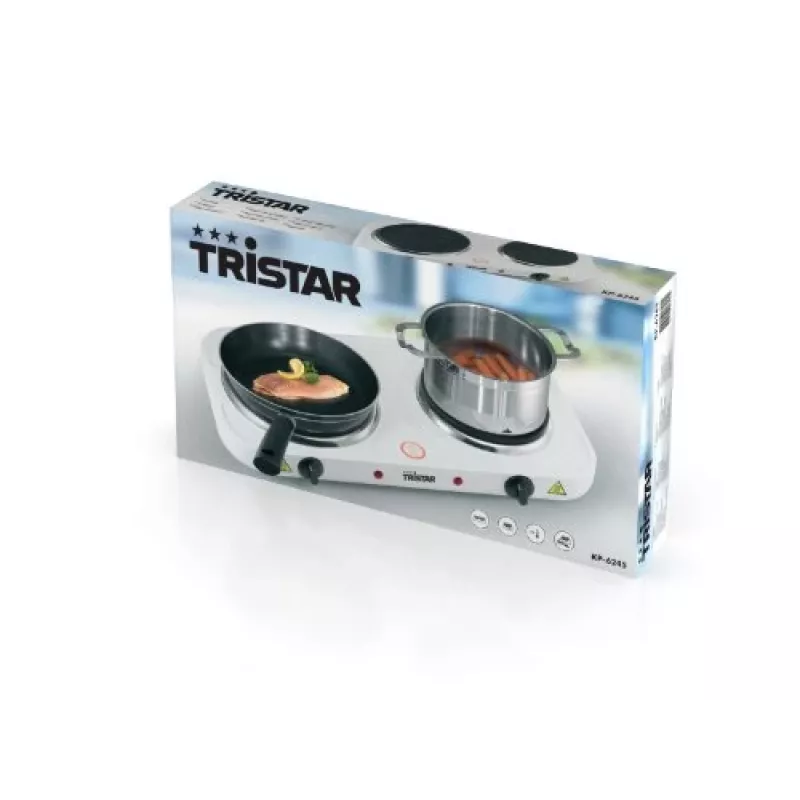 Tristar dviejų kaitviečių elektrinė viryklė KP-6245, 2500W, 15,5/18,5 cm