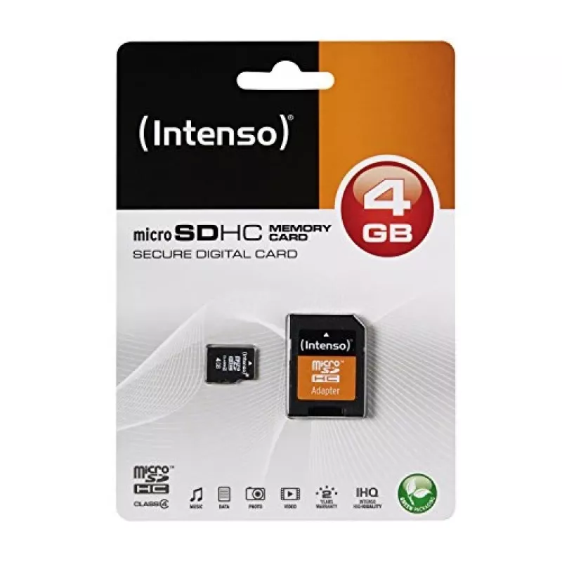 Intenso 4GB MicroSDHC Class 4 atminties kortelė 3403450