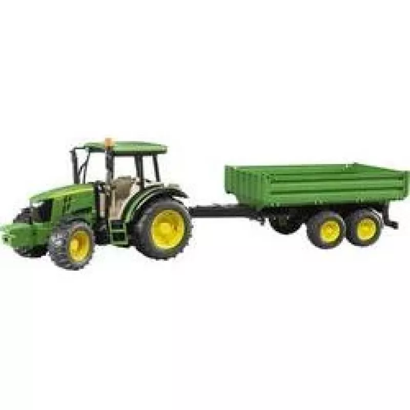 BRUDER John Deere 5115 M traktorius su verčiamu priekabu