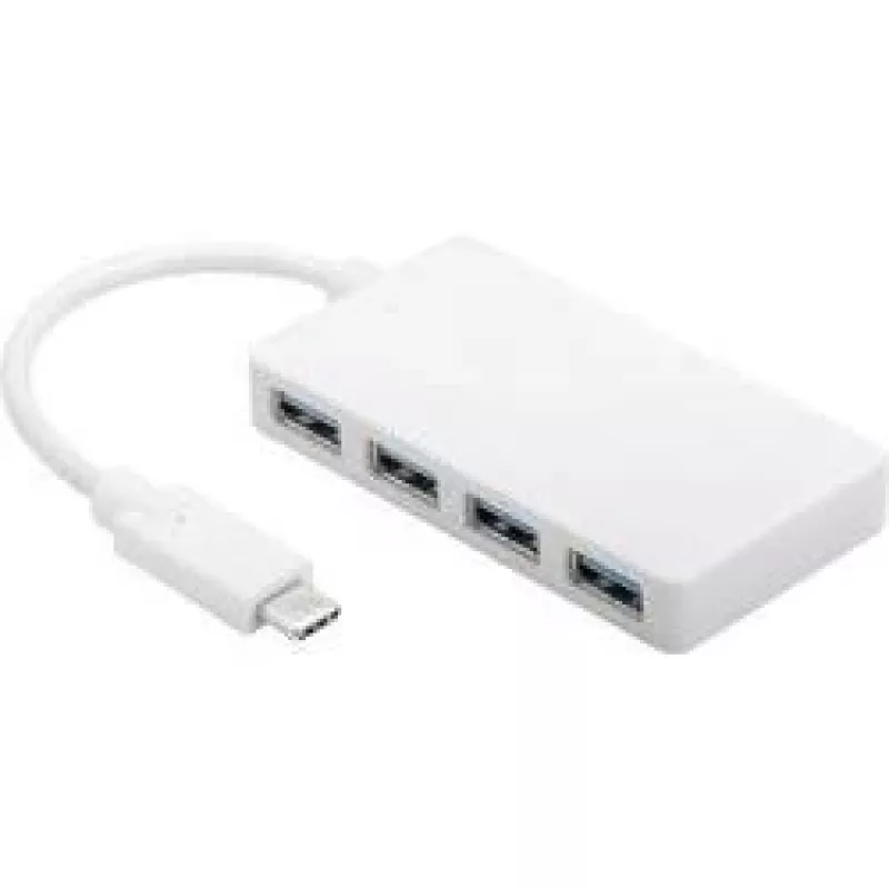 Wentronic Goobay USB-C™ 4x Multiport Adapteris, Baltas - 4x USB 3.0 A lizdų jungtis prie USB-C™ kištuko (66274)