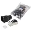 RJ45 kištukas Cat.6 ekranuotas LogiLink MP0022 juodas permatomas (100 vnt.)