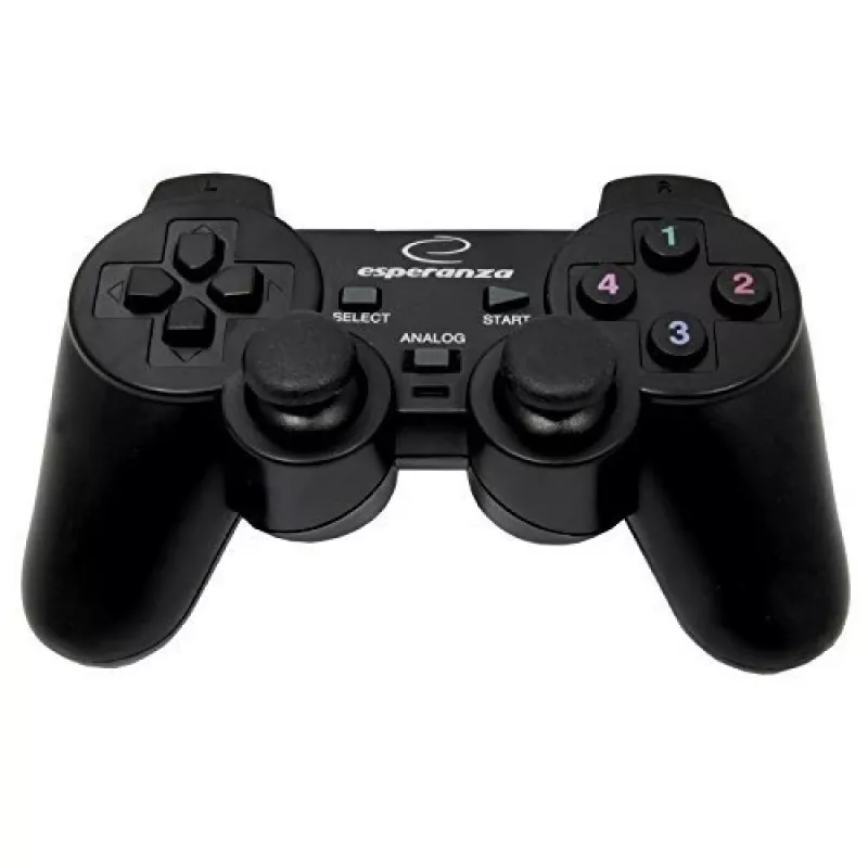 Žaidimų pultas ESPERANZA EG102, laidinis, USB 2.0, PC/PlayStation 3, D-pad, vibracija, juodas
