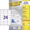 Universali etiketė 70x35mm rašaliniam ir lazeriniam spausdintuvui, kopijavimo aparatui, A4, 100 lapų, 2400 vnt., balta