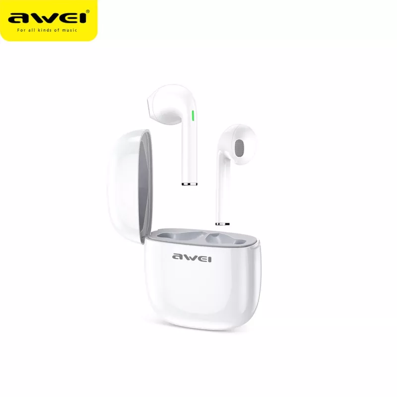 Belaidės ausinės Awei T28 TWS dokas Baltos