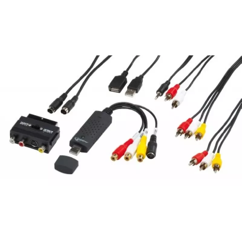 Gembird UVG-002 garso ir vaizdo fiksavimo adapteris (kompozitinis vaizdas / stereo RCA / SCART / S-Video, USB 3.0)