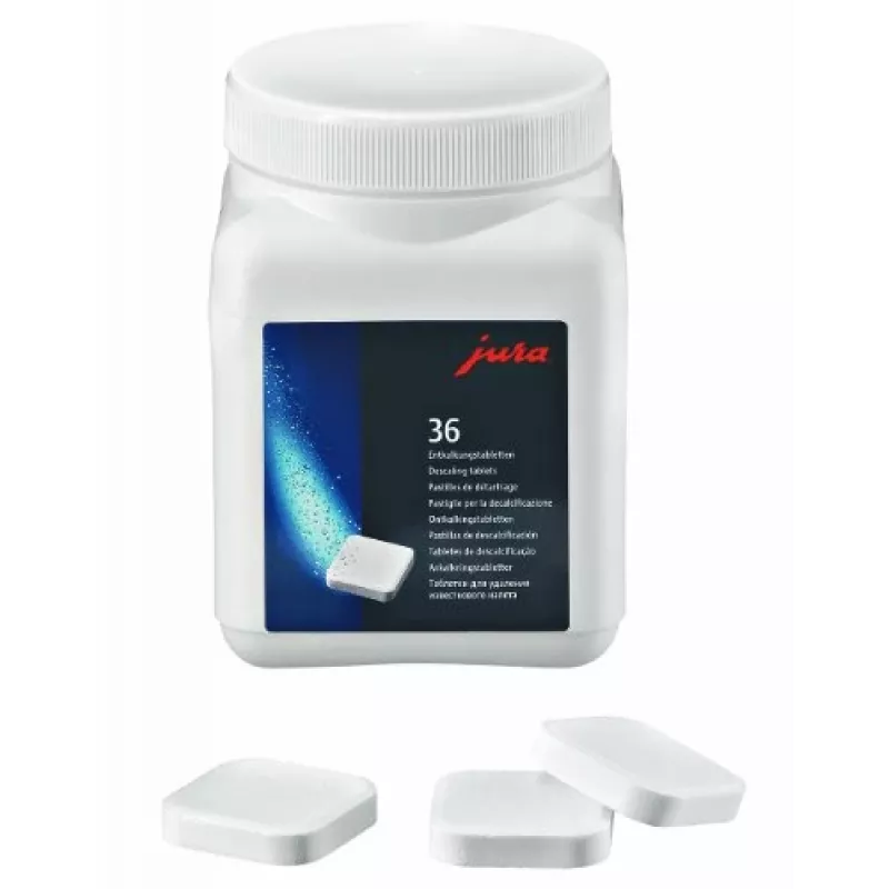 Valymo tabletės JURA Descaler 70751 kavos aparatams, 36 vnt. plastikiniame indelyje