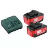 Metabo 685050000 Basic-Set, 2 x 4,0 Ah 18 V baterijų ir įkroviklio rinkinys
