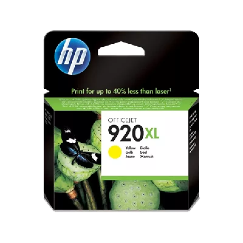 HP 920XL didelės talpos geltona originali rašalo kasetė, geltona, 1 vnt., 700 puslapių