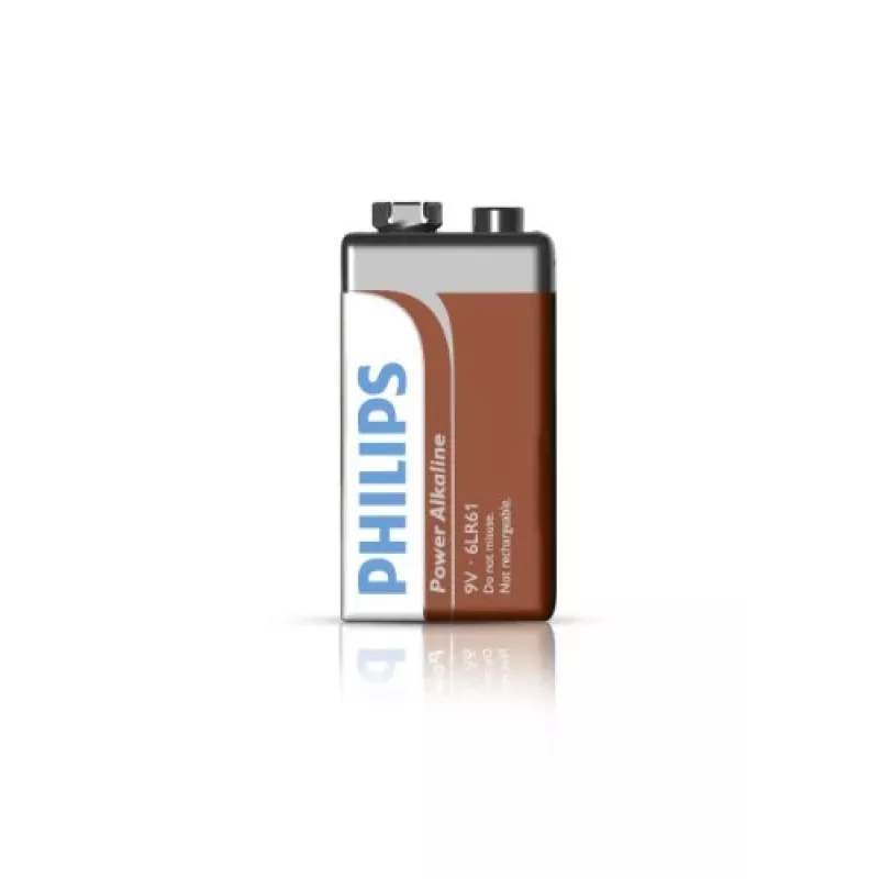 Vienkartinė baterija Philips PowerLife šarminė 9V 6LR61P1B/10