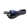 TRENDnet TK CU10 - KVM laidas - USB A tipo, 4 kontaktų, HD-15 (M) - HD-15 (M) - 3,1 m - Juoda (TK-CU10)