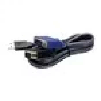 TRENDnet TK CU10 - KVM laidas - USB A tipo, 4 kontaktų, HD-15 (M) - HD-15 (M) - 3,1 m - Juoda (TK-CU10)