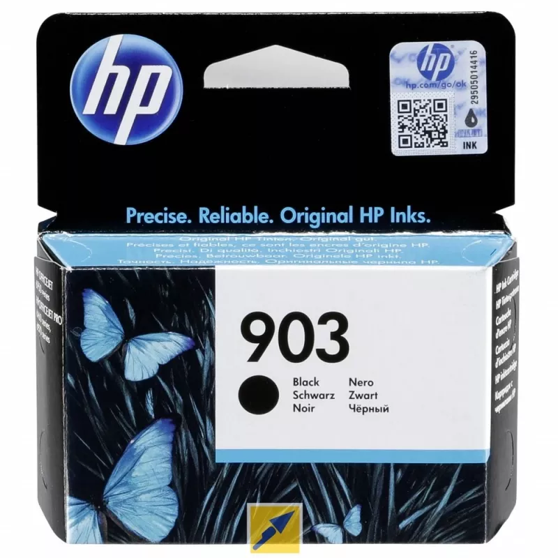 HP 903 Original juoda kasetė, juoda, 1 vnt., 300 puslapių
