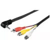 Wentronic Goobay adapterinis kabelis 3,5 mm lizdas / RCA, 1,5 m - 3,5 mm kištukas (4 kontaktai, stereo) 90° > 3x RCA kištukas (50209)