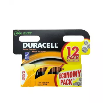 Duracell AAA šarminė baterija (1,5 V, 12 vnt.)