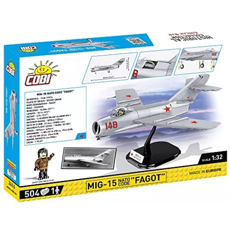 COBI Istorinė kolekcija Korėjos karas MIG-15 NATO kodas Fagot Sovietinis reaktyvinis lėktuvas