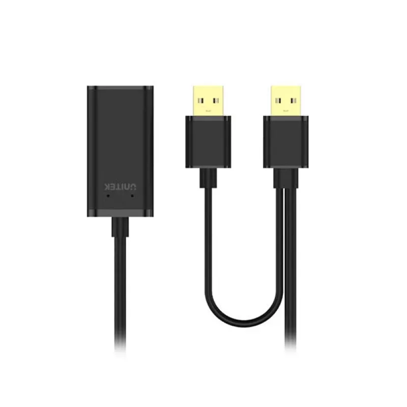 UNITEK Y-278 USB 2.0 laidas 10 m 2 x USB A USB A juodas