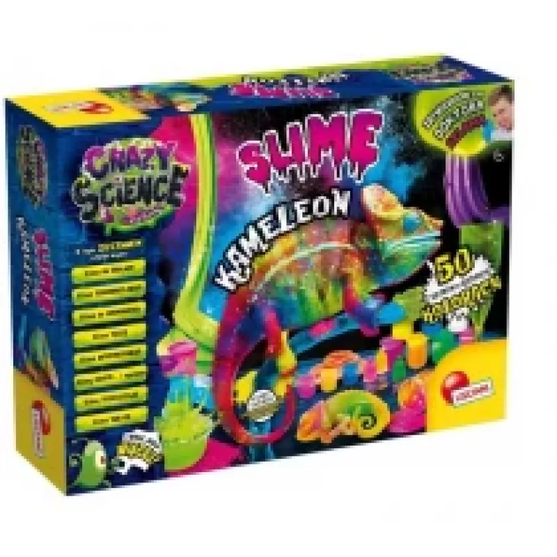 Liscianigiochi mokslo rinkinys „Crazy Science Slime Chameleon“ 304-PL89246 – edukacinis gleivių eksperimentų rinkinys