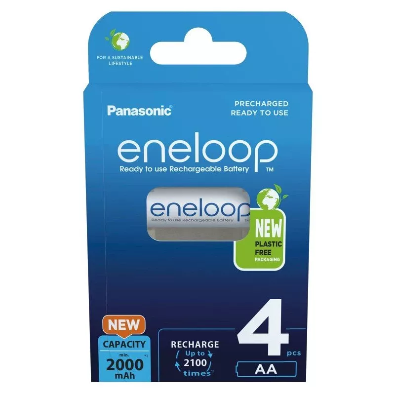 Įkraunamos baterijos PANASONIC ENELOOP AA 2000 mAh 4 vnt. (BK-3MCDE/4CP)