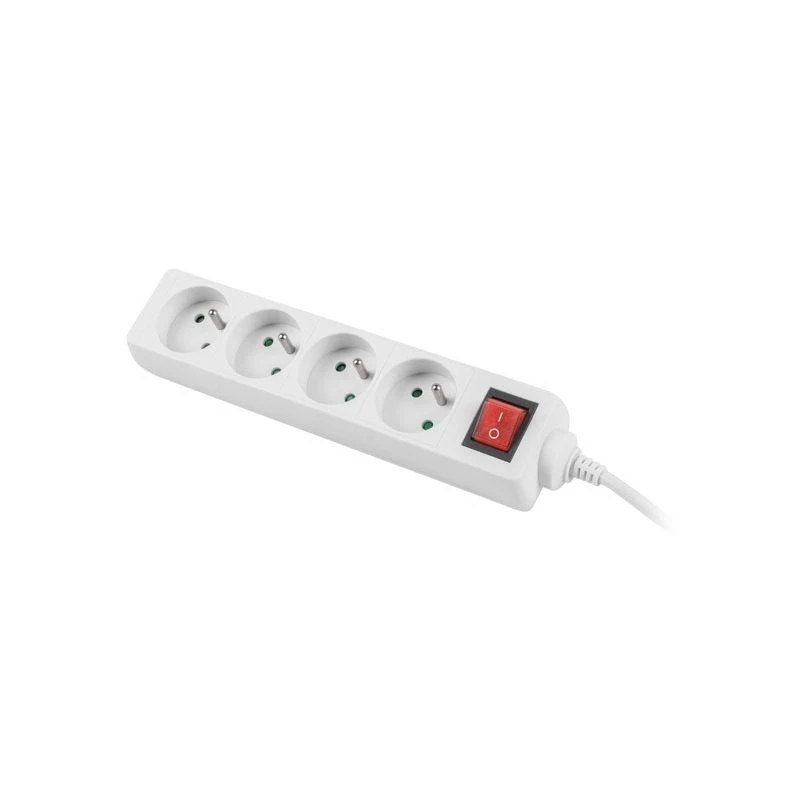 Prailginimo laidas Lanberg PS1-04E-0150-W 1,5 m 4 kištukiniai lizdai vidaus patalpoms baltas