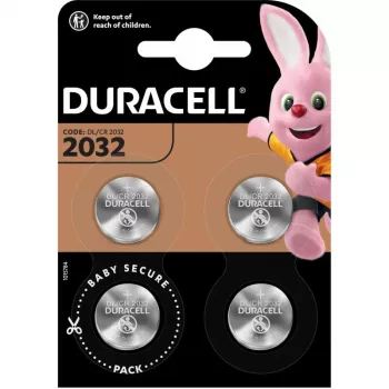 Baterija monetinė Duracell CR2032 3V ličio – 4 vnt. pakuotė