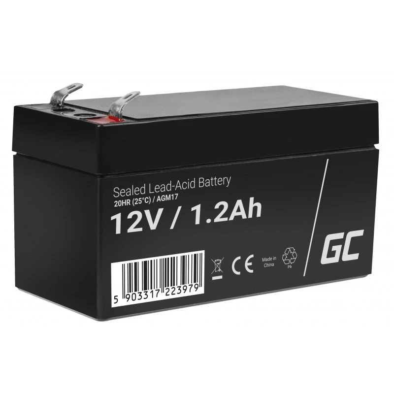 Sandari švino rūgšties (VRLA) baterija Green Cell AGM17 12 V 1,2 Ah – 0,5 kg