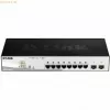D-Link DGS-1210-08P/E valdomas L2 Gigabit Ethernet (10/100/1000) PoE jungiklis, juodas