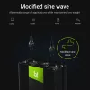 Automobilinis keitiklis Green Cell INV10 2000 W, 12 V DC į 230 V AC, C tipo lizdas, 50 Hz, juodas