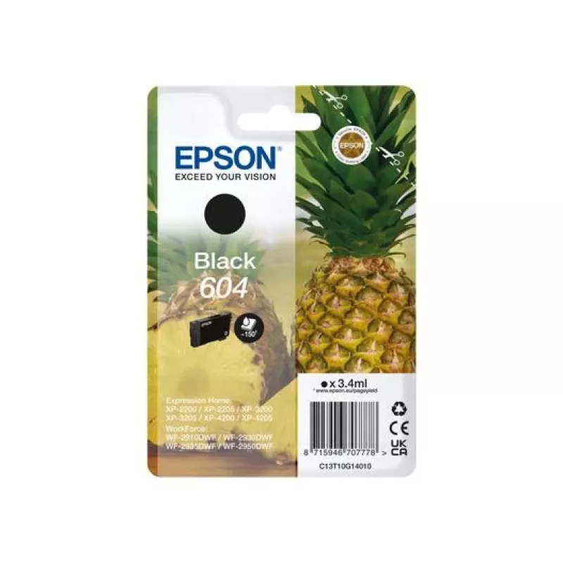 Epson 604 kasetė 1 vnt Originalus Standartinės talpos Juoda