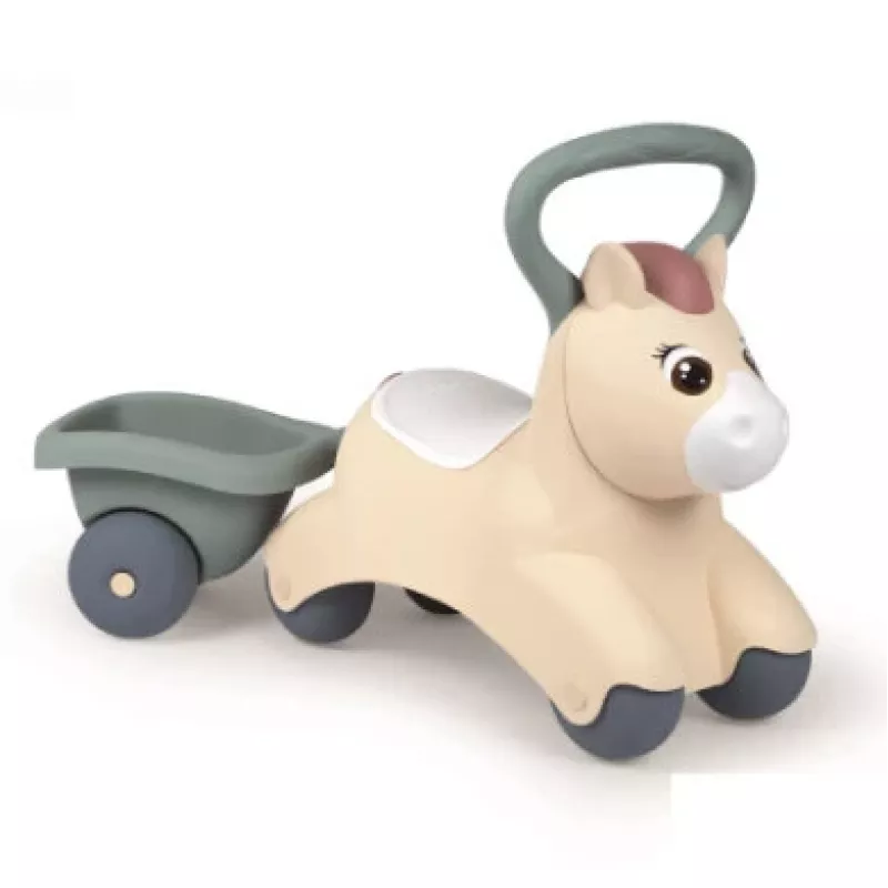 Smoby Little Baby Pony vaikų vaikštynė su priekaba