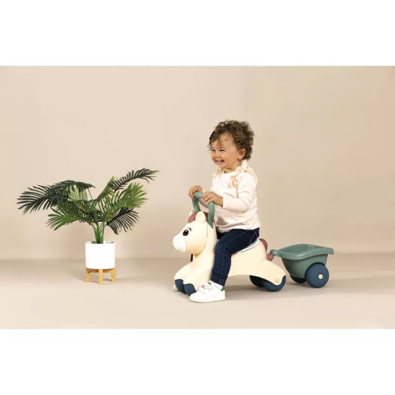 Smoby Little Baby Pony vaikų vaikštynė su priekaba