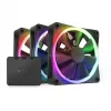 NZXT F120 RGB 120mm ARGB korpuso ventiliatorių rinkinys 3 vnt. - juoda