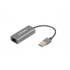USB centras NATEC Cricket USB 3.2 Gen 1 Type-A su RJ-45 Ethernet 1000 Mbit/s, aliuminio korpusas, juoda