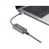 USB centras NATEC Cricket USB 3.2 Gen 1 Type-A su RJ-45 Ethernet 1000 Mbit/s, aliuminio korpusas, juoda