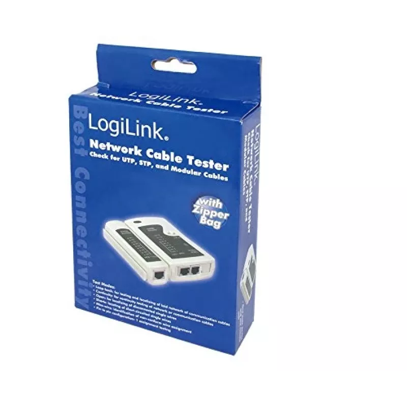 Kabelių testeris LogiLink WZ0010, tinklo kabelių tikrinimo įrankis