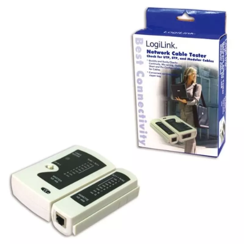 Kabelių testeris LogiLink WZ0010, tinklo kabelių tikrinimo įrankis