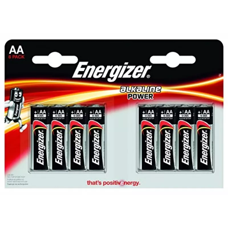 Energizer Alkaline Power AA/LR6 baterijos, 8 vnt. (CHP8)