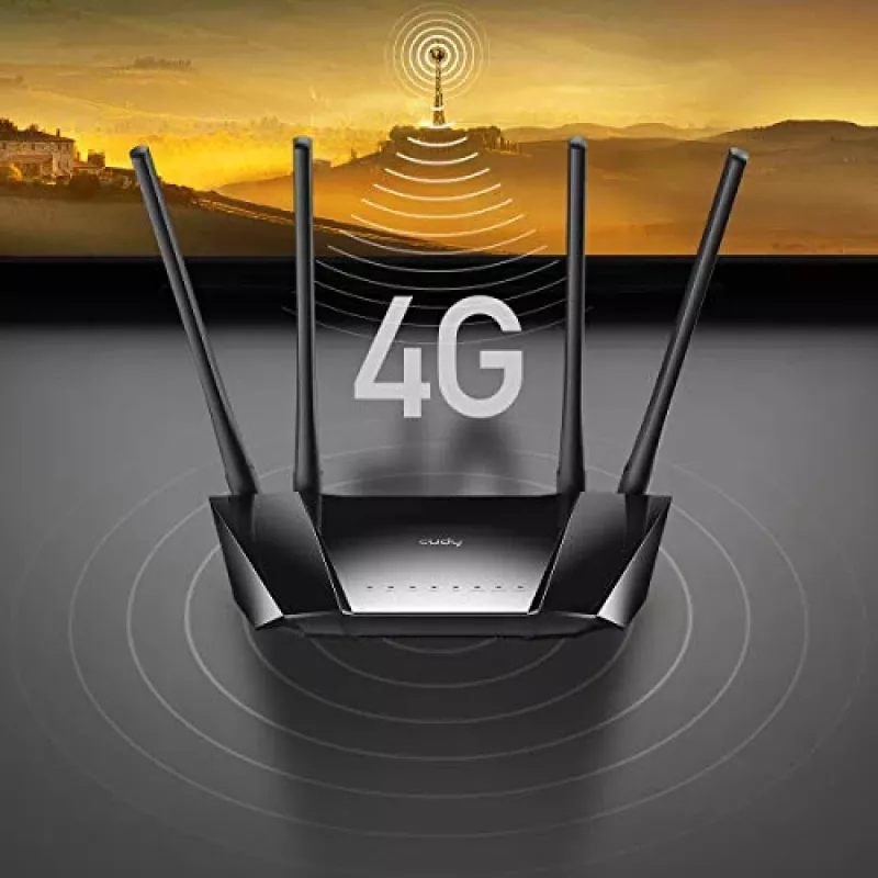 Cudy LT400 belaidis maršrutizatorius 4G LTE, 300Mbps, 2.4 GHz, Fast Ethernet, juodas