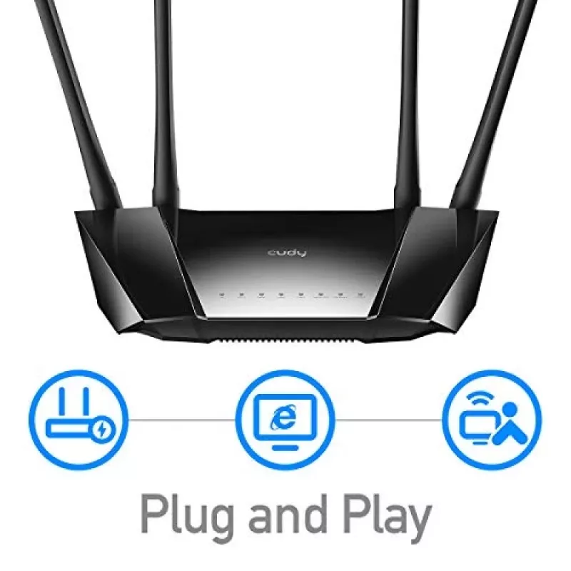 Cudy LT400 belaidis maršrutizatorius 4G LTE, 300Mbps, 2.4 GHz, Fast Ethernet, juodas